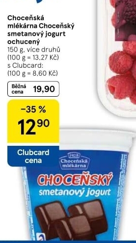 Jogurt smetanový ochucený Choceňský