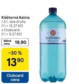 Minerální voda kalcia Kláštorná