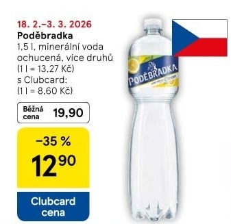 Ochucená voda Poděbradka