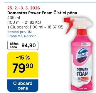 Pěna čisticí na WC Domestos