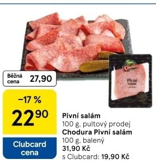 Salám pivní Beskydské uzeniny Chodura