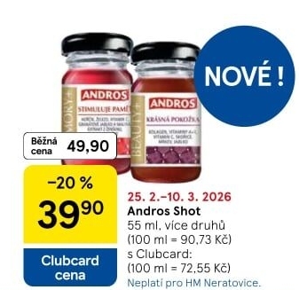 Šťáva Shot Andros