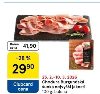 Šunka burgundská nejvyšší jakosti Beskydské uzeniny Chodura