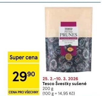 Švestky sušené Tesco