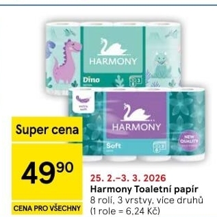 Toaletní papír 3vrstvý Harmony