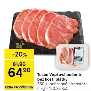 Vepřová pečeně bez kosti Tesco