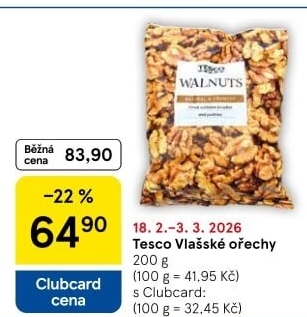 Vlašské ořechy Tesco