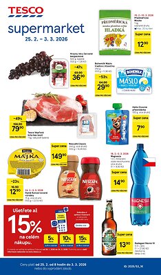 akční leták Tesco 25.2.2026-3.3.2026