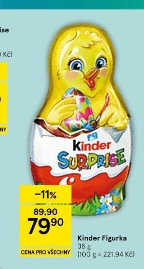 Čokoládová figurka s překvapením velikonoční Kinder Surprise