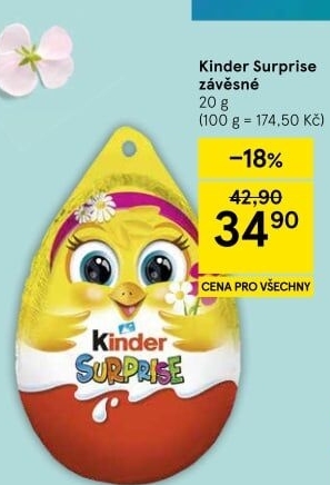 Čokoládové vajíčko s překvapením Kinder Surprise
