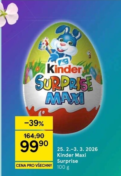 Čokoládové vajíčko s překvapením Maxi Kinder Surprise