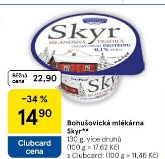 Dezert zakysaný ochucený Skyr Bohušovická mlékárna