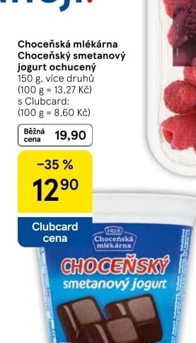 Jogurt smetanový ochucený Choceňský