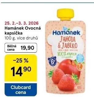 Kapsička ovocná 100% Hamánek