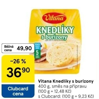 Knedlíky v prášku s burizony Vitana