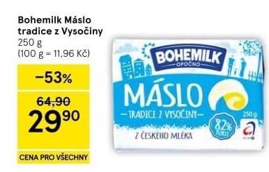 Máslo Opočenské Bohemilk