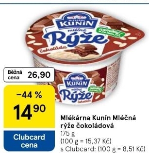 Mléčná rýže Mlékárna Kunín