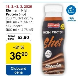 Mléčný nápoj High protein Shot Ehrmann
