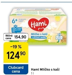 Mlíčko s kaší Hami