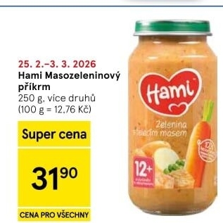 Příkrm masozeleninový Hami
