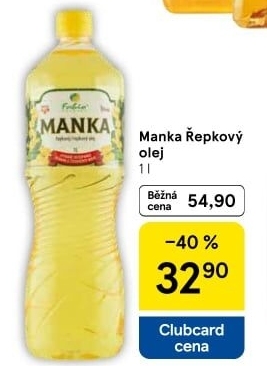 Řepkový olej Manka Fabio