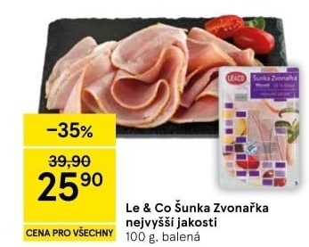 Šunka Zvonařka nejvyšší jakosti LE&amp