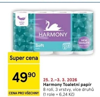 Toaletní papír 3vrstvý Harmony