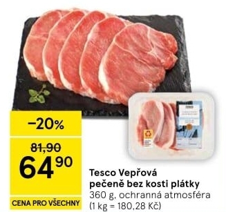 Vepřová pečeně bez kosti Tesco
