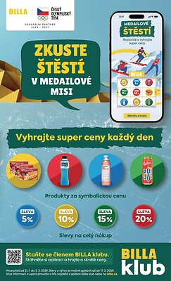 akční leták BILLA 25.2.2026-3.3.2026
