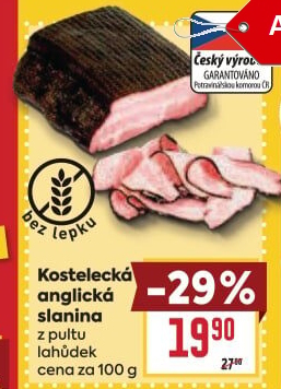 Anglická slanina kostelecká