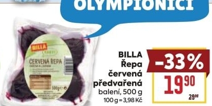 Červená řepa předvařená Billa
