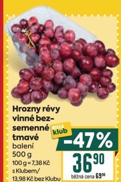 Hrozny tmavé bezsemenné