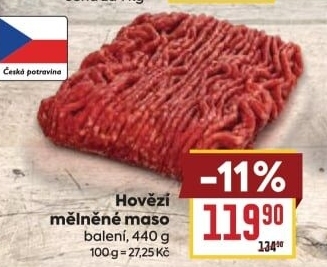Mělněné hovězí maso