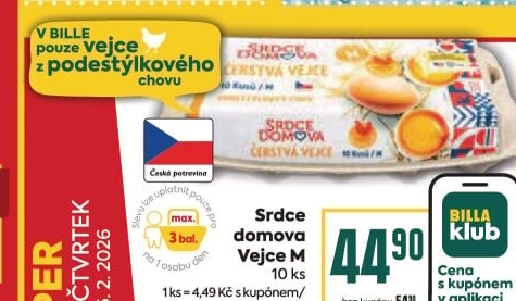 Vejce z podestýlky M Srdce Domova