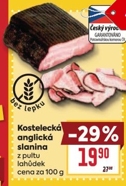 Anglická slanina kostelecká