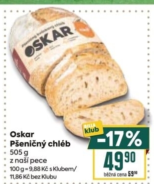 Chléb pšeničný Oskar Minit