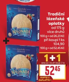 Lázeňské oplatky Kolonáda Opavia