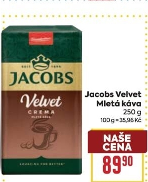 Mletá káva Jacobs Velvet Crema