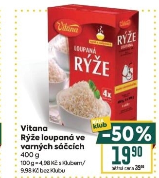 Rýže loupaná dlouhozrnná Vitana