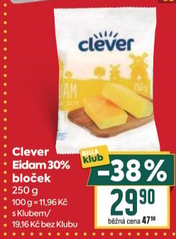 Sýr Eidam 30% Clever