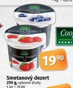 Dezert smetanový Coop Premium