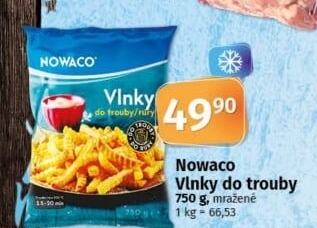 Hranolky vlnky mražené Nowaco