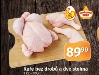 Kuře + 2 kuřecí stehna DZ Klatovy