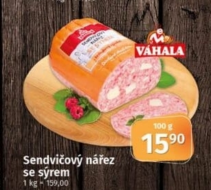 Nářez sendvičový se sýrem Váhala