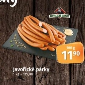 Párky javořické Kostelecké uzeniny
