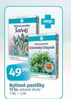 Pastilky bylinné Coop