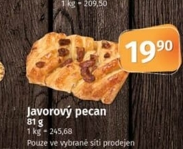 Pečivo javorový pecan