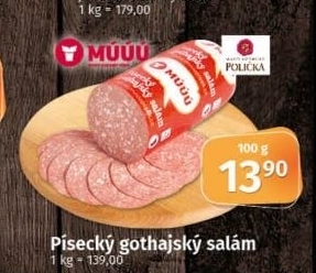 Salám Gothaj Maso uzeniny Písek