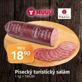 Salám turistický písecký Maso uzeniny Písek