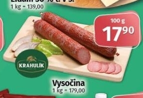 Salám Vysočina Krahulík